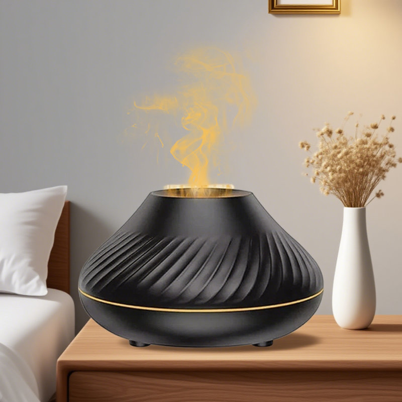 EFPerfect Aroma Humidifier ，3d Volcano Flame Mist Air For Home